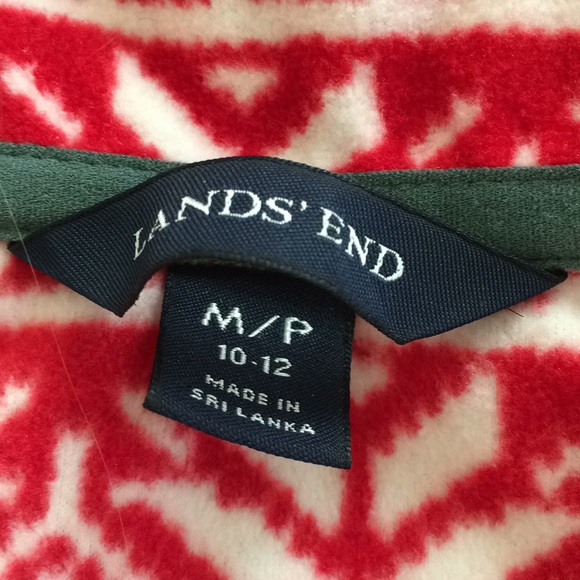 Poly fleece red snowflake zip T 10 12 M petite - Picture 2 of 7